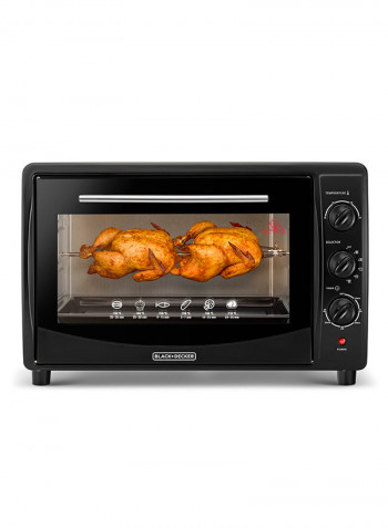 Toaster Oven With Double Glass And Rotisserie TRO45RDG-B5 Black