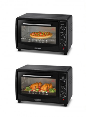 Toaster Oven With Double Glass And Rotisserie TRO45RDG-B5 Black