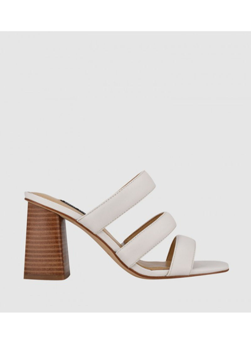 Comfort Stylish Heeled Sandal Off White