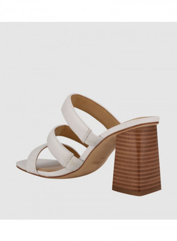 Comfort Stylish Heeled Sandal Off White