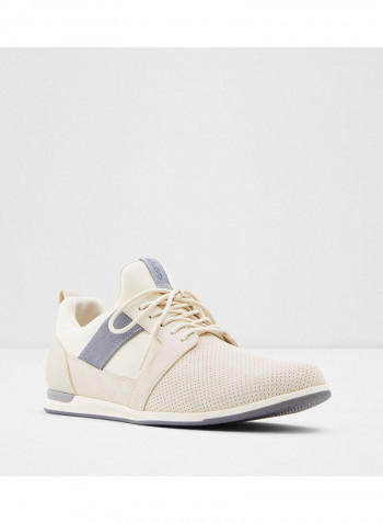 Moonah Lace-Up Low Top Sneakers Beige/Purple