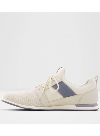 Moonah Lace-Up Low Top Sneakers Beige/Purple