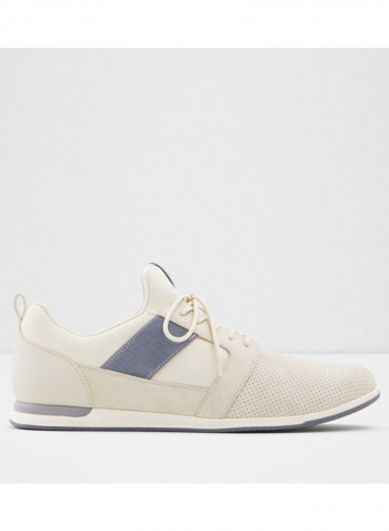 Moonah Lace-Up Low Top Sneakers Beige/Purple