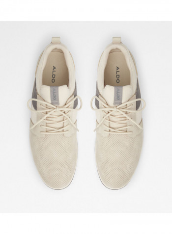 Moonah Lace-Up Low Top Sneakers Beige/Purple