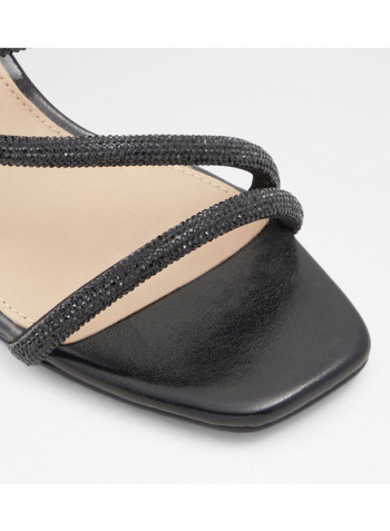 Acilacia Open Toe Block Heels Sandals Black
