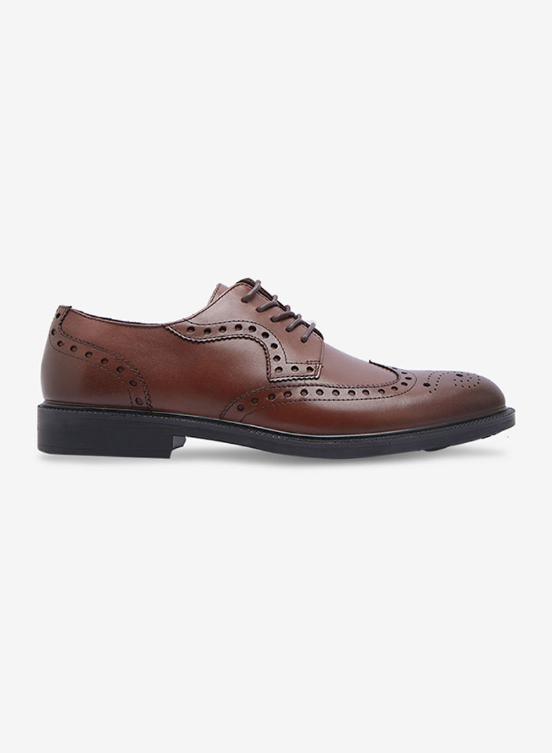 Issac Banker Dress Oxford Wing Tip Brown