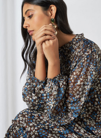Floral Dress Brown