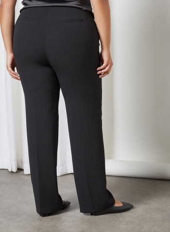 Plus Size Plain Pants Black