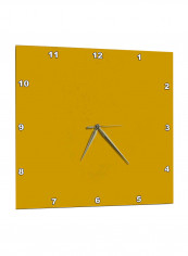 Square Shape Wall Clock Mustard Yellow 15 x 15inch