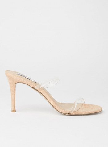 Latest Suedette High Heel Sandals Clear