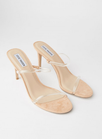 Latest Suedette High Heel Sandals Clear