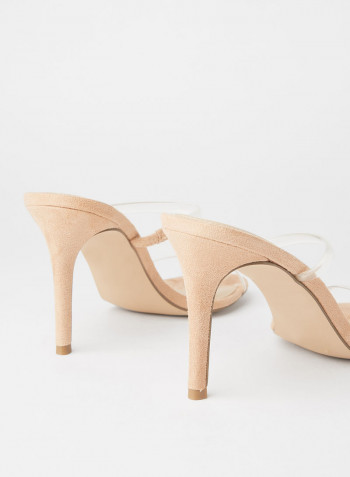 Latest Suedette High Heel Sandals Clear