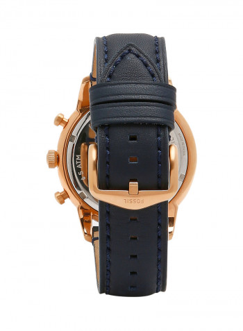 Men's Leather Strap Chronograph Wrist Watch FS5436