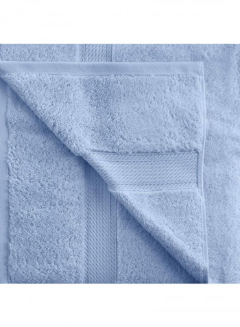 2-Piece Long Staple Combed Cotton Bath Towel Set Blue 30 x 55inch