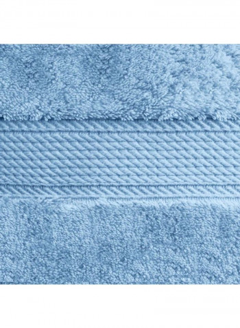 2-Piece Long Staple Combed Cotton Bath Towel Set Blue 30 x 55inch