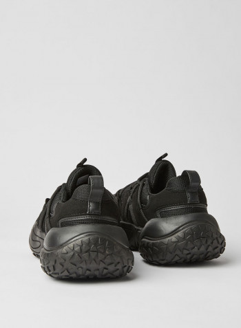 Actor Lace Up Low Top Sneakers Black