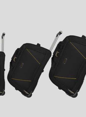 3 Piece Softside Duffel Bags Set Black