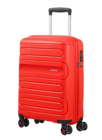 4 Wheels Sunside Hard Side Cabin Lugage Trolley Bag 55cm Sunset Red