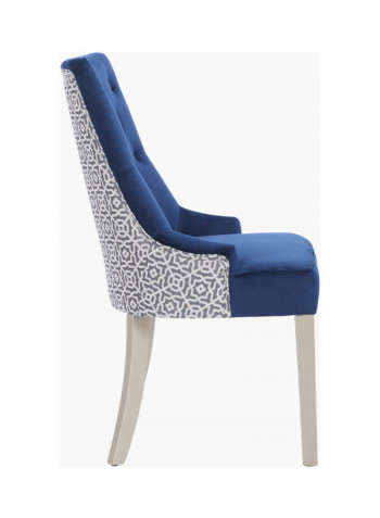 Mirage Dining Host Chair Blue/Silver