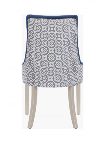 Mirage Dining Host Chair Blue/Silver