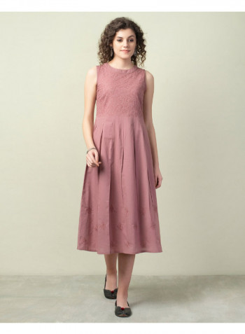 Fashionable Midi Dress Purple