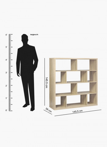 Halmstead 10-Cube Book Case Beige 145.5x145.5x39centimeter