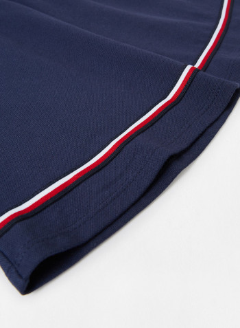 Kids/Teen Tipped Collar Polo Dress Navy