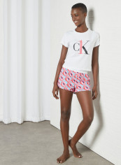 Logo Lounge Shorts Set Pink/White reviews Logo Lounge Shorts Set Pink/White