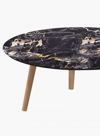 Notch Marble Coffee Table Black/Beige/Yellow