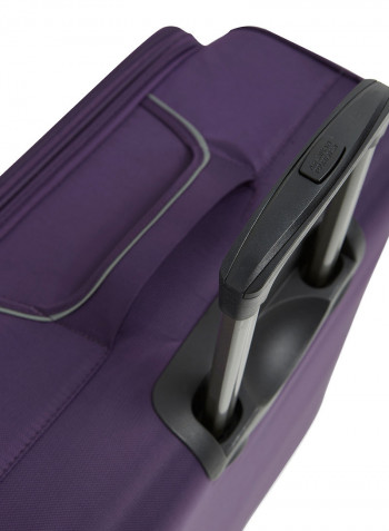 Atlantis Softside Small Check in Luggage Trolley Purple