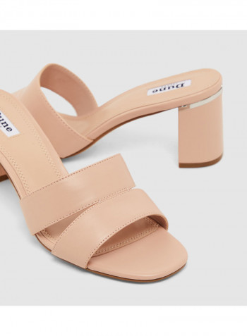 Merlotte Di Double Straps Block Heelsed Sandals White