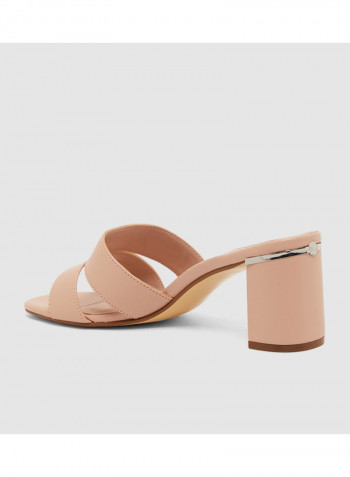 Merlotte Di Double Straps Block Heelsed Sandals White