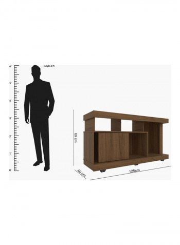 Quartzo Low 50 Inch TV Unit Brown 125x69x40cm