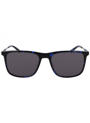 Men's Full Rimmed Modified Rectangular Frame Sunglasses - Lens Size: 55 mm