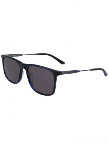 Men's Full Rimmed Modified Rectangular Frame Sunglasses - Lens Size: 55 mm