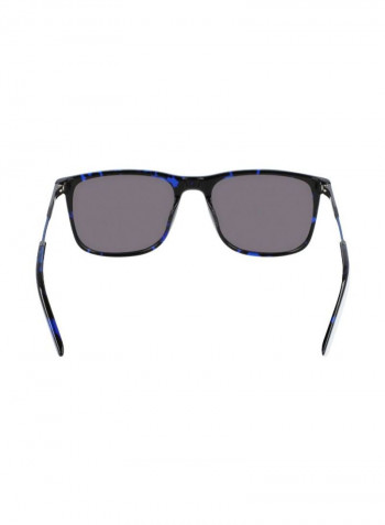 Men's Full Rimmed Modified Rectangular Frame Sunglasses - Lens Size: 55 mm