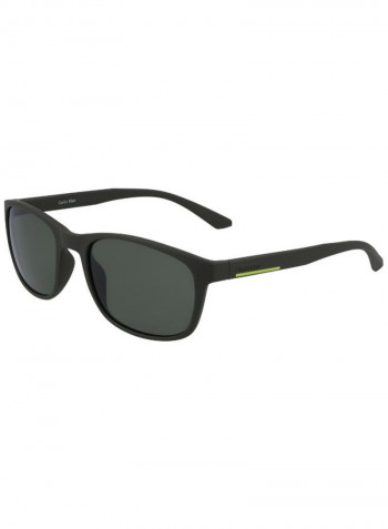 Men's Full Rimmed Rectangular Frame Sunglasses - Lens Size: 56 mm