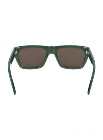 Men's Full Rimmed Rectangular Frame Sunglasses - Lens Size: 56 mm