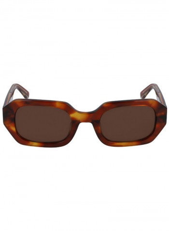 Women's Full Rimmed Modified Rectangular Frame Sunglasses - Lens Size: 51 mm