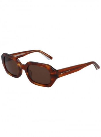 Women's Full Rimmed Modified Rectangular Frame Sunglasses - Lens Size: 51 mm