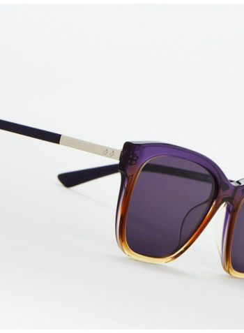 Women's Full Rimmed Square Frame Sunglasses - Lens Size: 55 mm