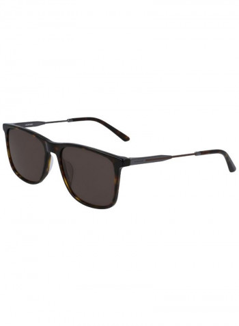 Men's Full Rimmed Modified Rectangular Frame Sunglasses - Lens Size: 55 mm