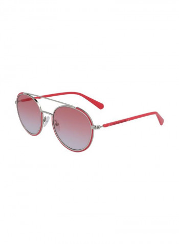 Women's Full Rimmed Round Frame Sunglasses - Lens Size: 53 mm