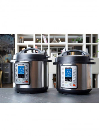 Smart Pot Prime by Nutribullet 1000 Watts - 10 in 1 Instant Programmable Electric Pressure Cooker, 6 Liters, 16 Smart Programs, Brushed Stainless Steel/Black, 2 Year Warranty 6 l 1000 W GT606-M09 Silver/Black