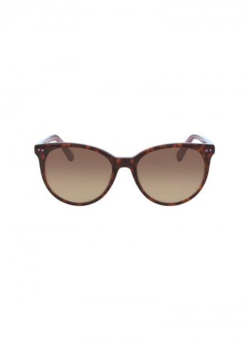 Women's Full Rimmed Round Frame Sunglasses - Lens Size: 55 mm