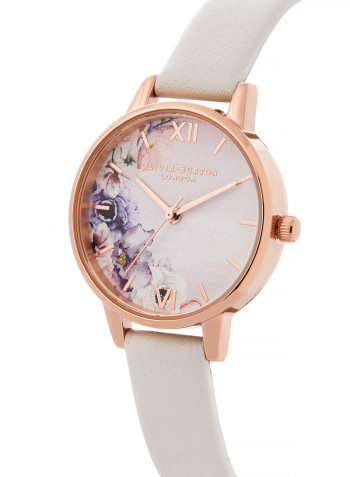 Women's Leather Analog Wrist Watch OB16PP54
