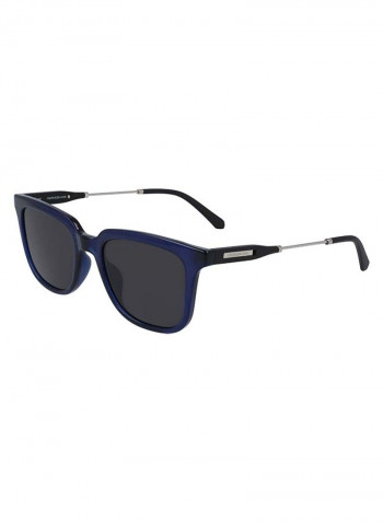 Men's Full Rimmed Modified Rectangular Frame Sunglasses - Lens Size: 52 mm
