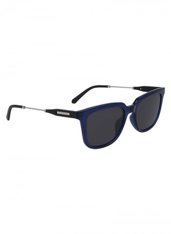 Men's Full Rimmed Modified Rectangular Frame Sunglasses - Lens Size: 52 mm