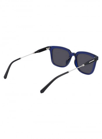 Men's Full Rimmed Modified Rectangular Frame Sunglasses - Lens Size: 52 mm