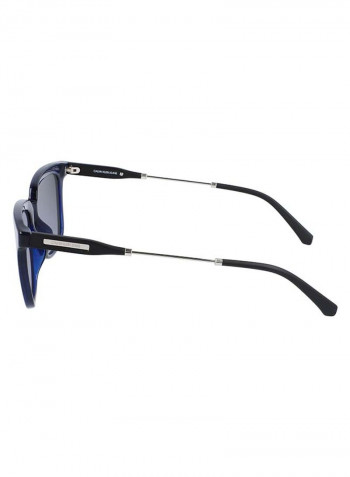 Men's Full Rimmed Modified Rectangular Frame Sunglasses - Lens Size: 52 mm